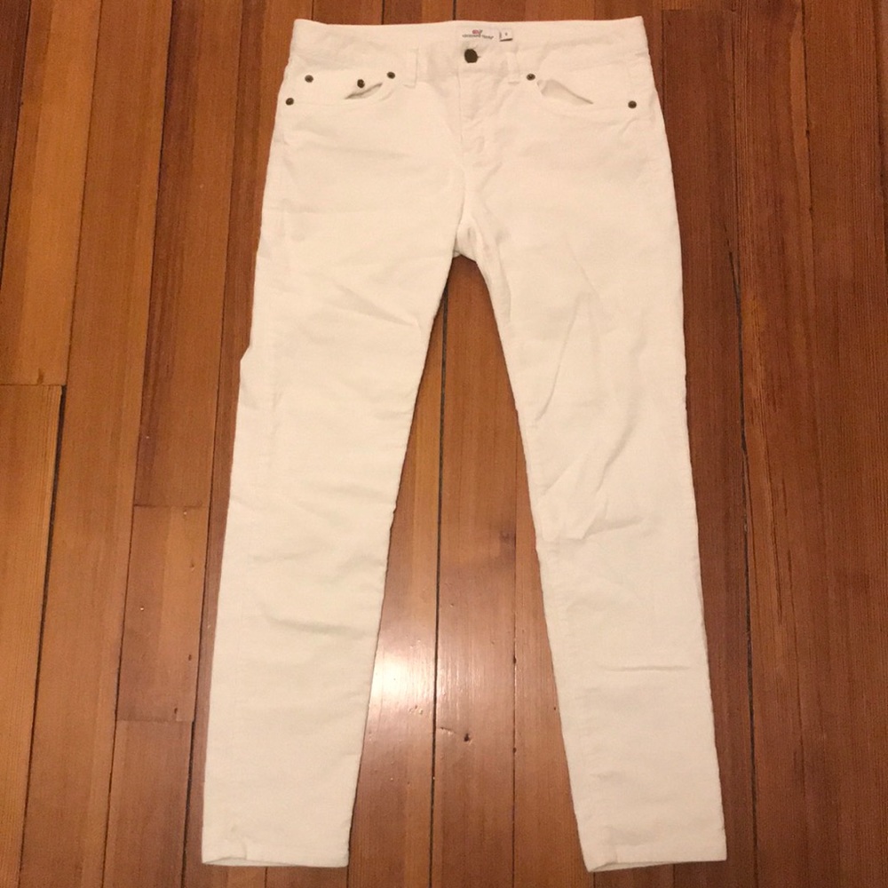 Vineyard Vines slim fit white corduroy pants